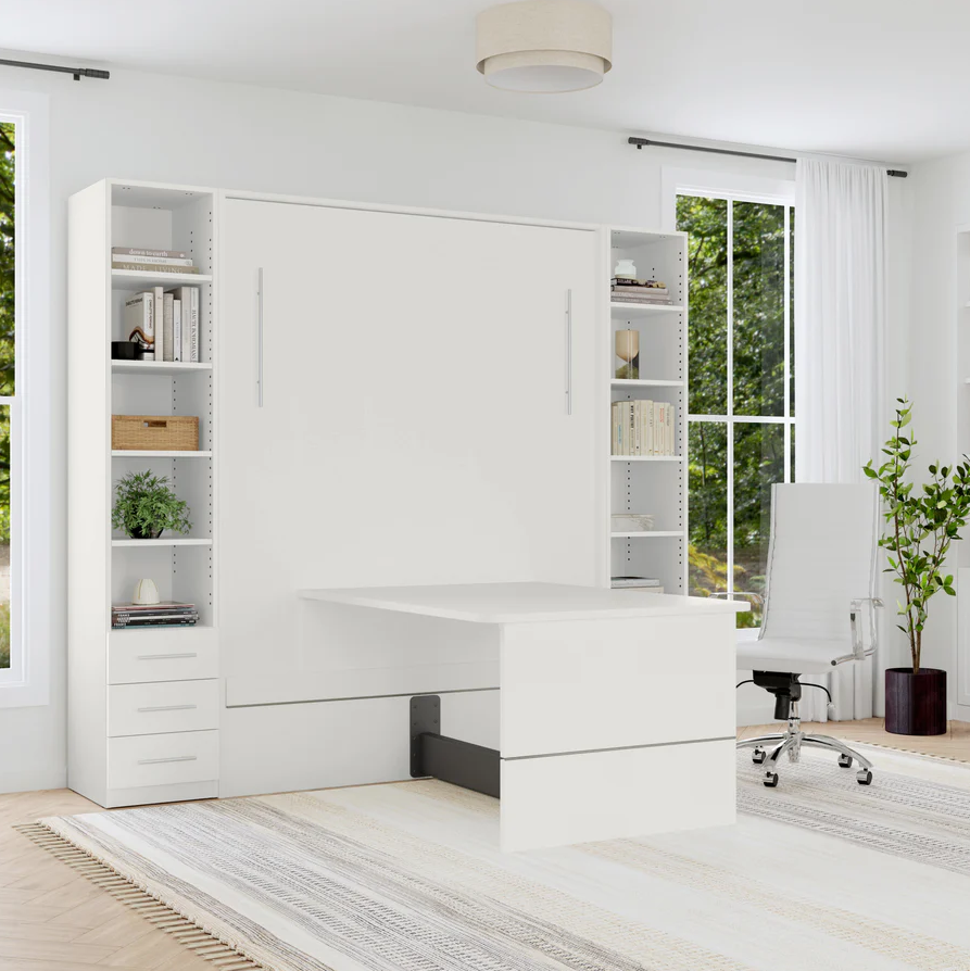 Inovabed White Murphy Bed w/ Table